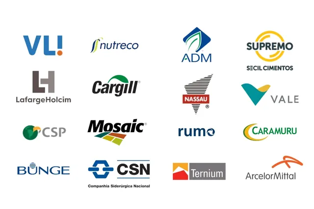 Logotipos de clientes atendidos pela Maximum Antiabrasivo
